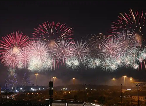 资兴市焰火晚会